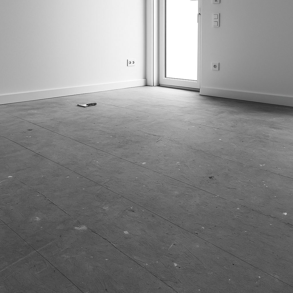 Pose de parquet en travaux